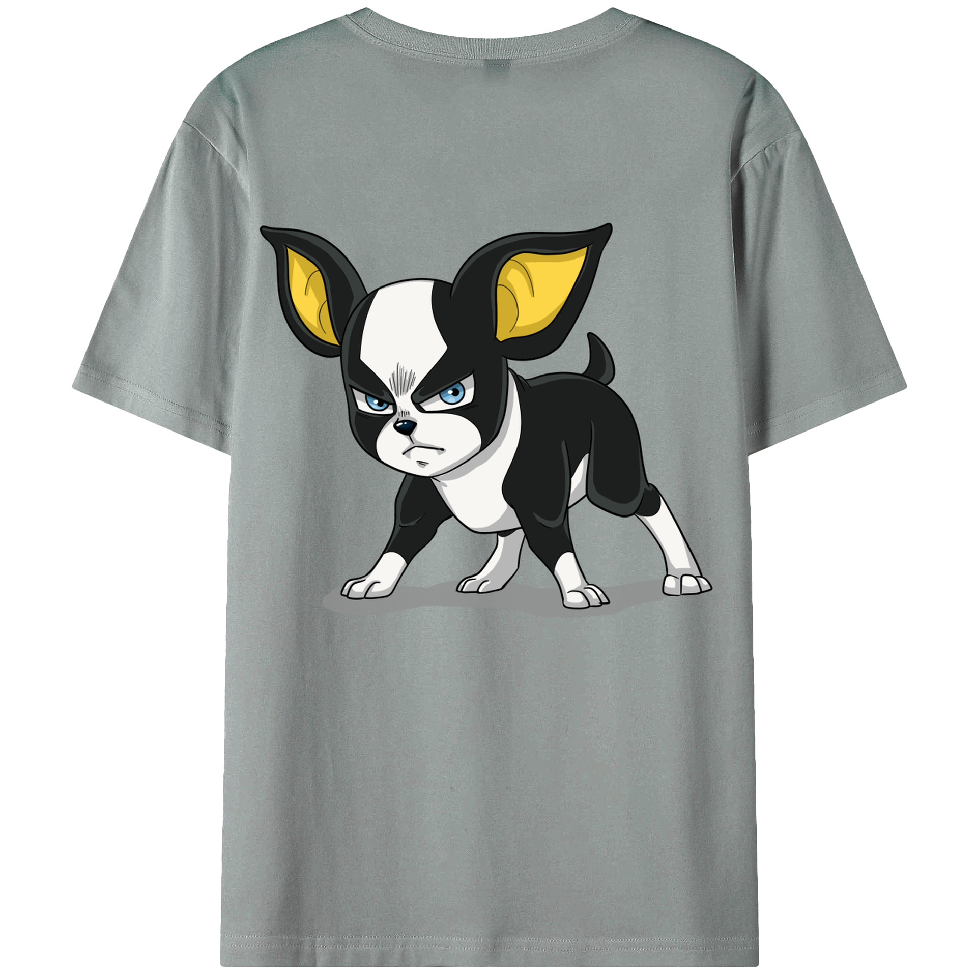（画像用） ジョジョの奇妙な冒険 イギー JoJo's Bizarre Adventure Iggy 綿100％ メンズ半袖Tシャツ（バックプリント） 通気性